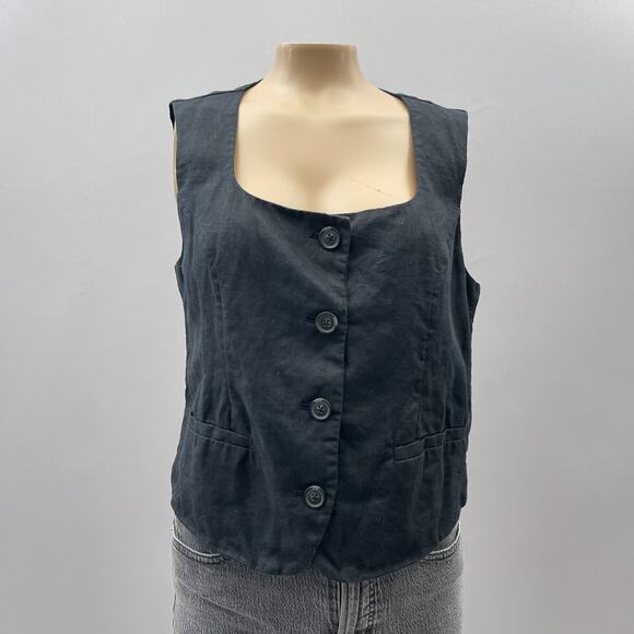 Abercrombie & Fitch Gray Button-Up Vest - Picture 1 of 10